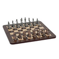Golf Chess Set w/ Pewter Pieces & 16" Walnut Root Board